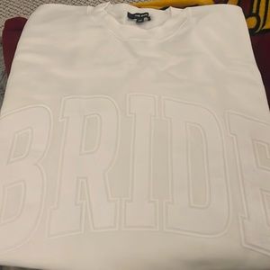 The Bar Bride sweatshirt in white